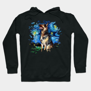 German Shepherd Night 2 (version 3) Hoodie